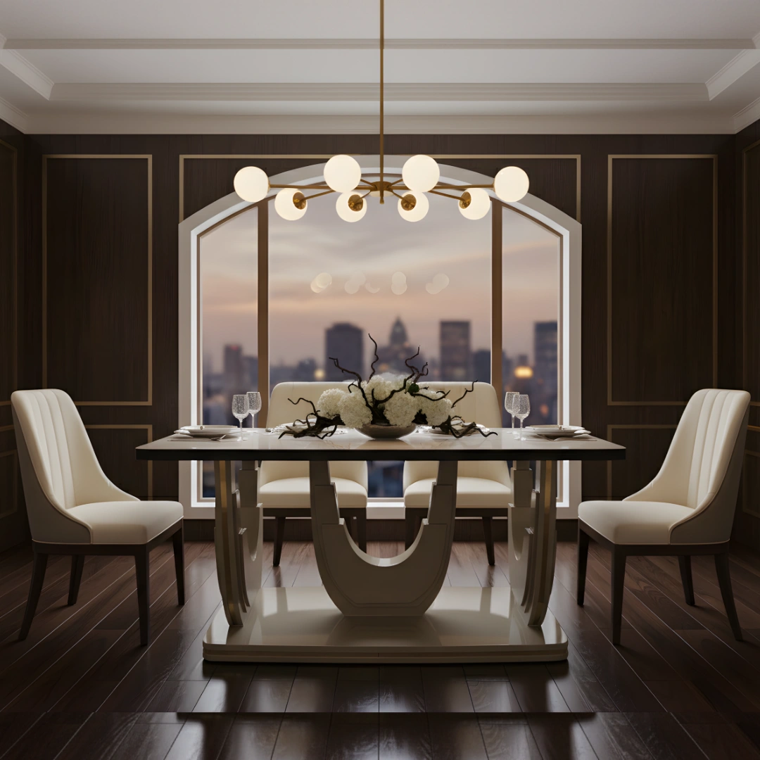 Premium White Marble Dining Table